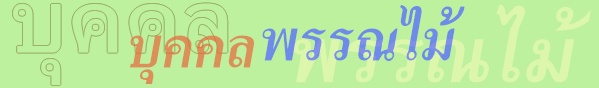 บุคคลพรรณไม้